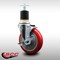 Service Caster 5'' SS Red Poly Swivel 1-7/8'' Expanding Stem Caster with Brake SCC-SSEX20S514-PPUB-RED-TLB-178 - alternate 2